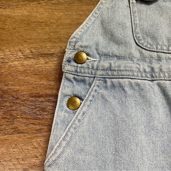 Vtg Gymboree Overalls Baby Toddler Size XS Rainbow Tag Denim Light Blue Fishing - Picture 4 of 10
